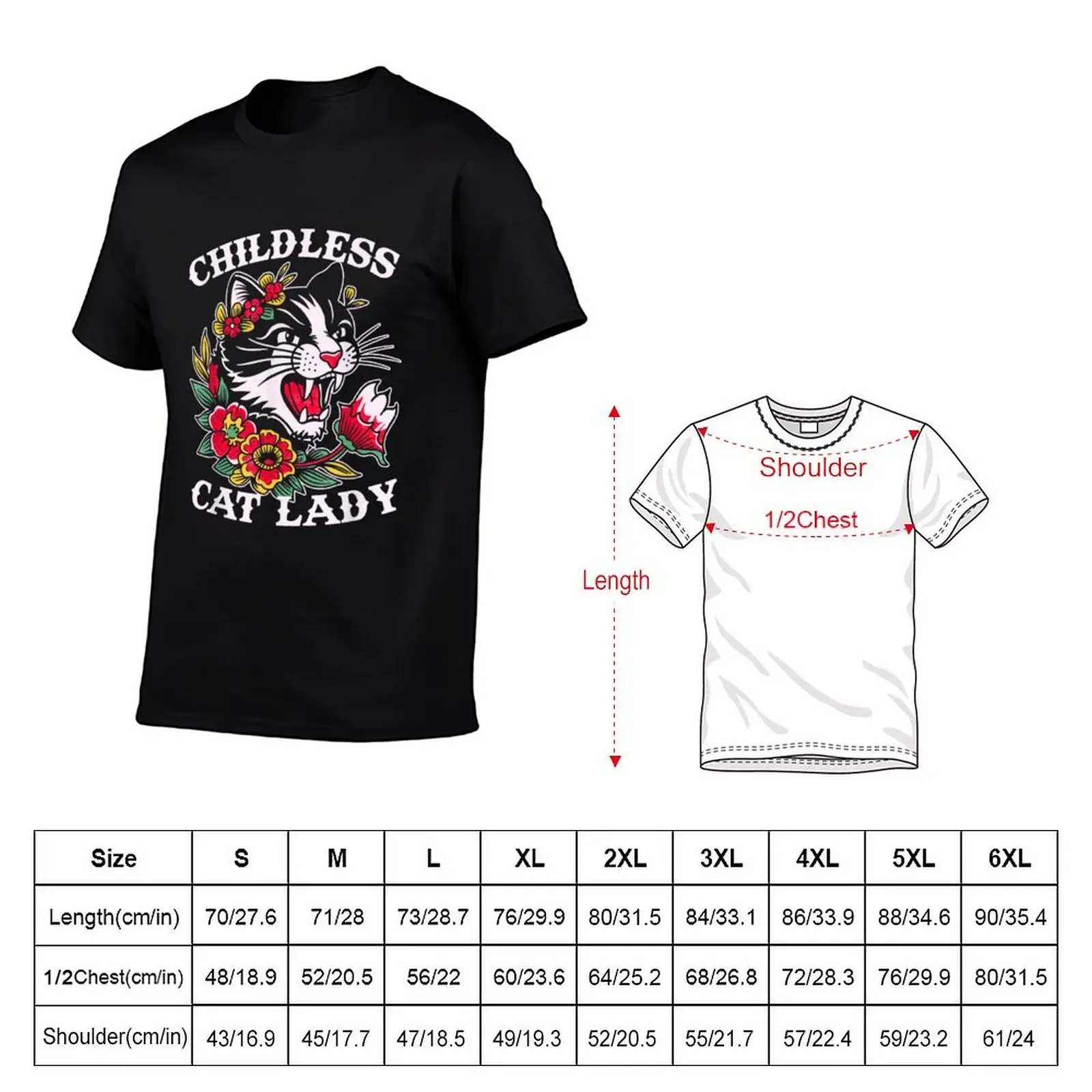 Childless cat lady 2024 T-Shirt rapper graphic tees plain oversizeds cute clothes Men's t-shirt