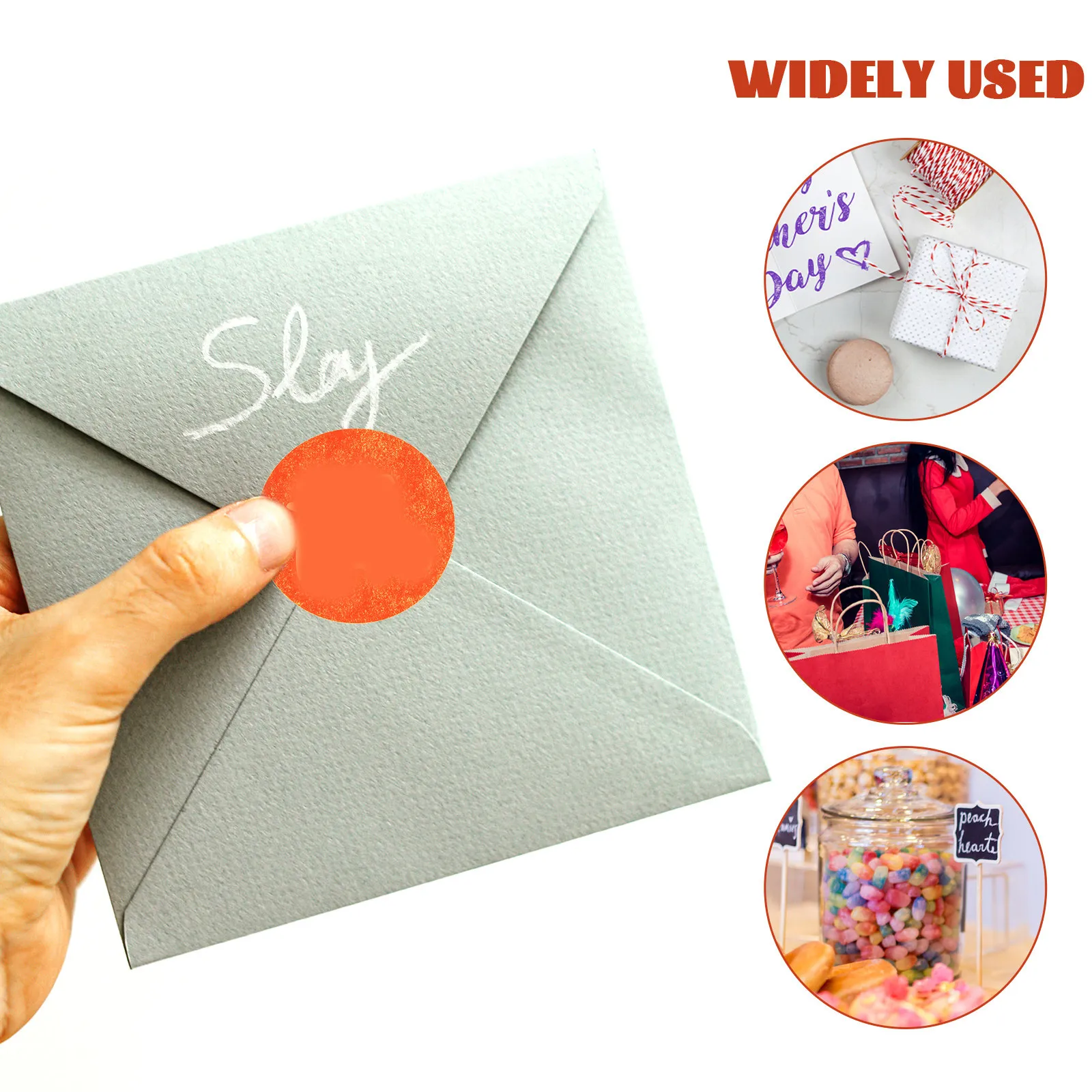 

100Pcs Red Lucky Chinese New Year Seal Stickers Spring Festival Gift Sealing Decals for Boxes Bags Envelopes Home Office Decor