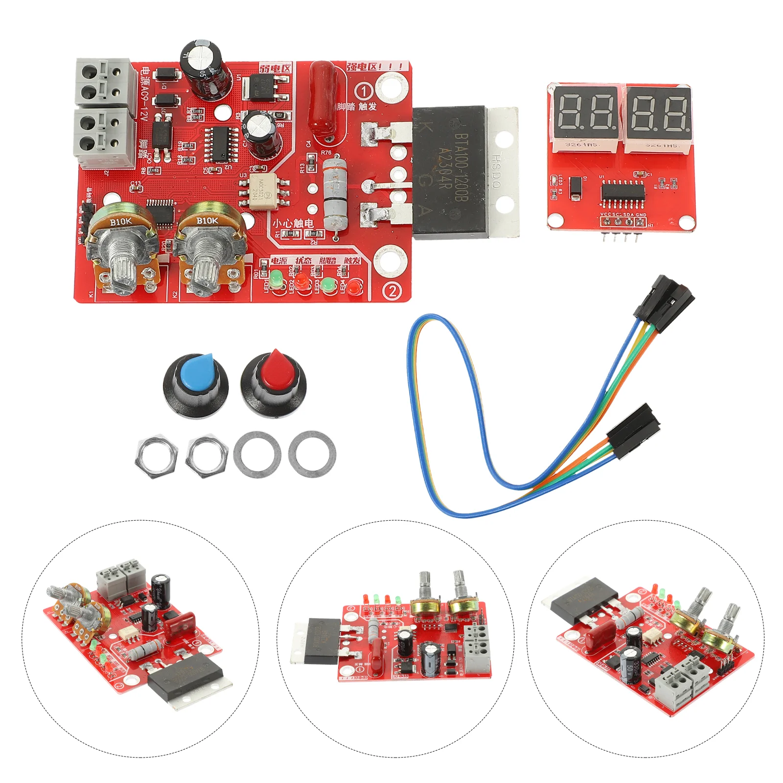 Controller Digital Display DIY Board Welder Machine Time Current Panel Adjust PCB Circuit Welding Device