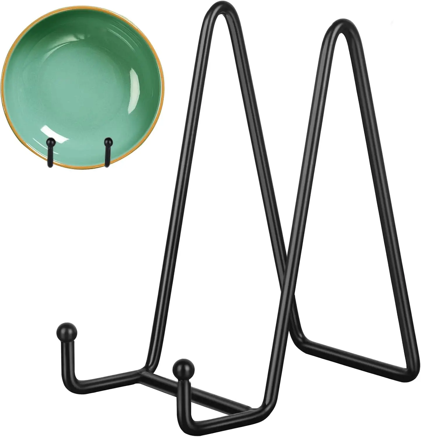 

Подставки для дисплеев из черного металла, 6 дюймов, набор из 5 штук, для тарелок, фотографий, книг и произведений искусства