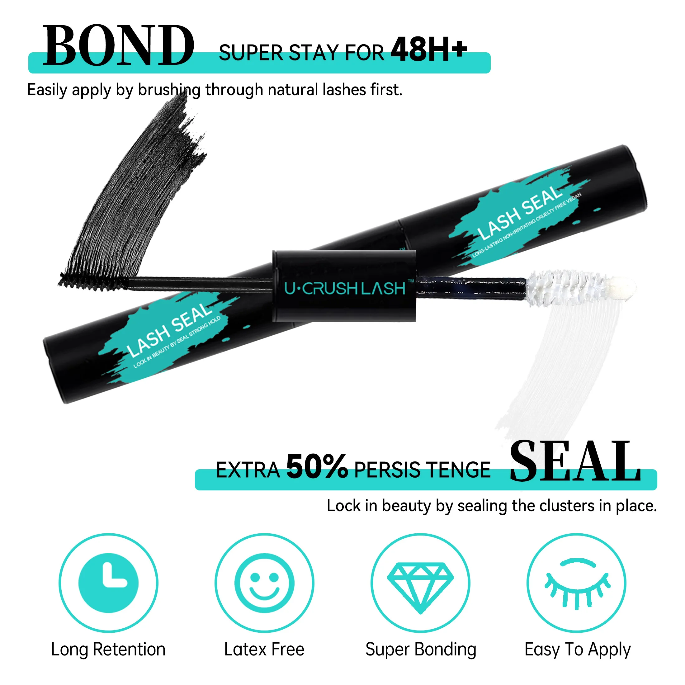 280 pçs kit de extensão de cílios diy 3040d 8-16mm clusters cílios postiços e ferramentas de maquiagem bond & seal & remover