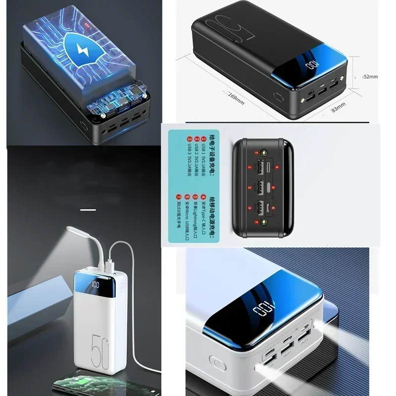 2024 New Universal 5v 2.1a Fast Charging 200000 MAh Large Capacity Charging Bank Fast Charging Mobile Power