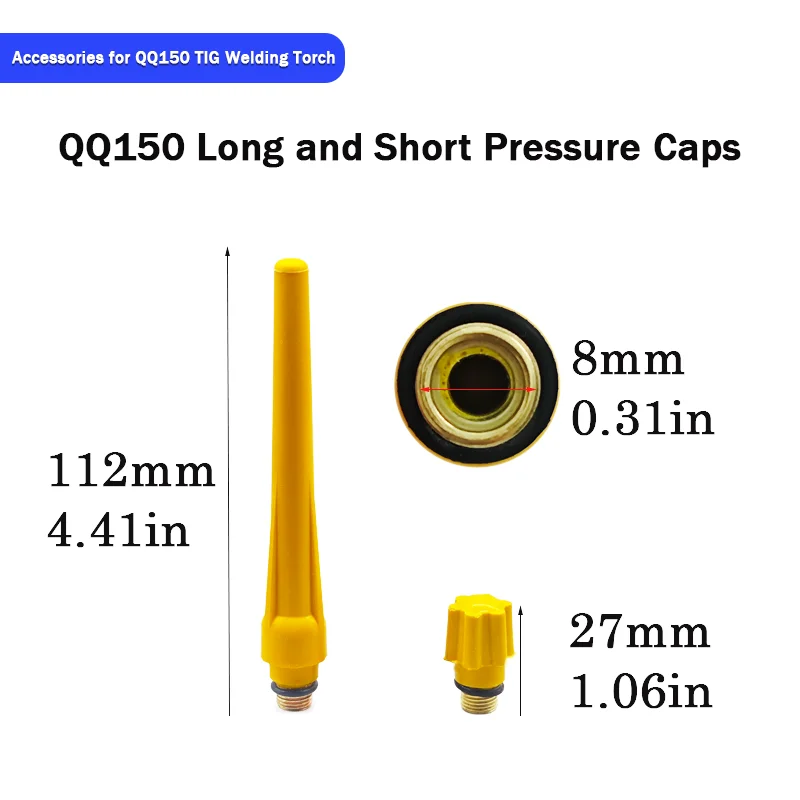 QQ150 Long and Short Gun Tail TIG Welding Torch Accessories TIG Torch Long/Short Back Cap