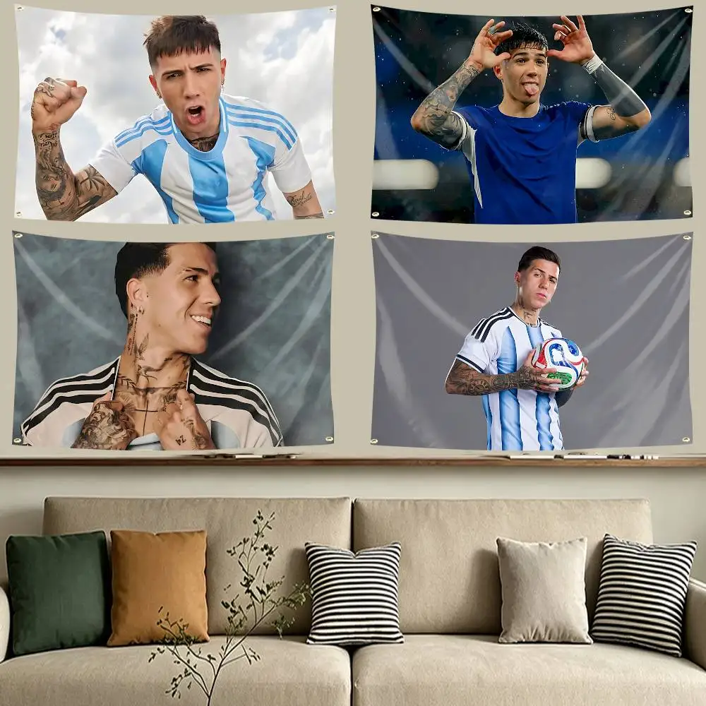Super E-Enzo F-Fernandez Argentina Radar  Flag Tapestry Banner for Bedroom Living Room Outdoor Camping Custom Supported