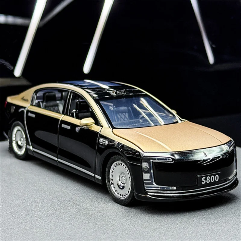 

1:32 MAEXTRO S800 из сплава, новая энергетическая модель автомобиля, литая под давлением металлическая модель роскошного автомобиля, имитация звука и света, детская игрушка в подарок