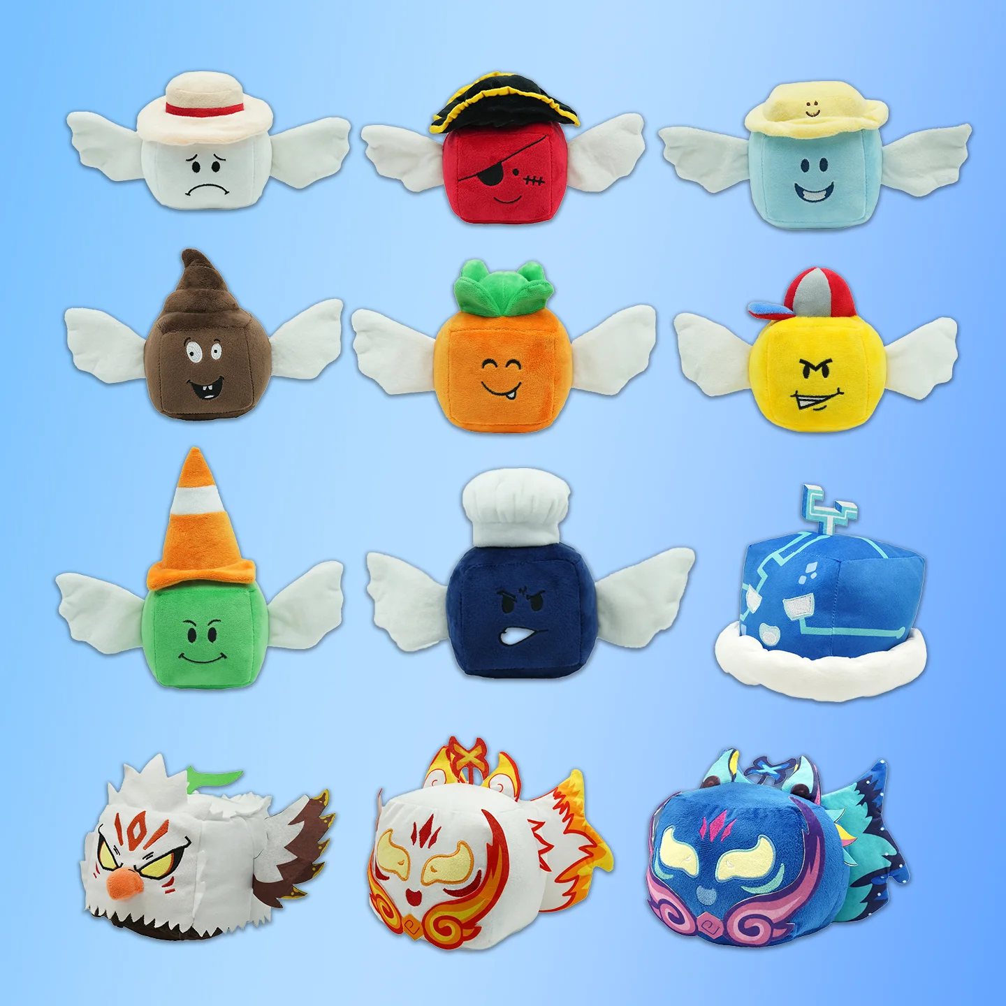 New Fruits Plush Toys Birds Stuffed Doll Soft Becoming Luck Square Plushie Pillow Cute Home Decoration Birthday Gifts