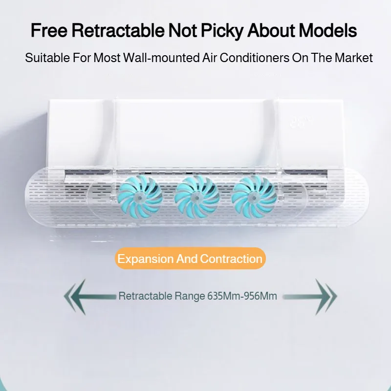 【Dia addio al costo per dirigere l'aria fredda】 Ventilatore per condizionatore d'aria a ventosa/Sufferano il vento freddo Protezione antivento per neonati e bambini piccoli