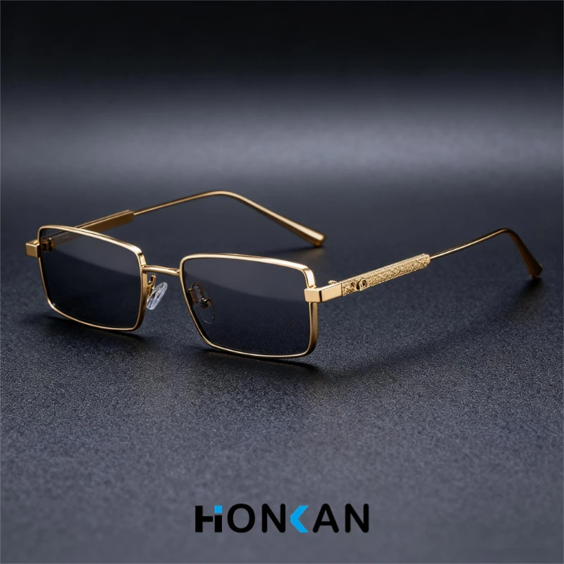 

Retro Square Small Frame Sunglasses Men's Vintage Steampunk Shades Sun Glasses Metal Frame Women Eyewear Trendy Eyeglasses UV400