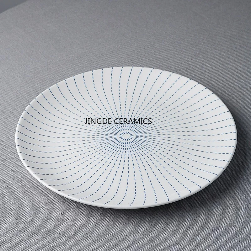 Hotel Ceramic Disc, Round Cold Dish, Chinese Ceramic Tableware, Household Pasta Steak Plates, Dinner Plates, Restaurant Plate