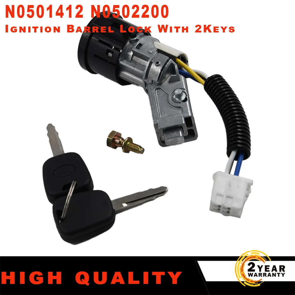 

New 1 Set N0501412 N0502200 Ignition Lock + 2 Keys For PEUGEOT 107 / CITROEN C1 / Toyota Aygo Easy Installation Car Accessories