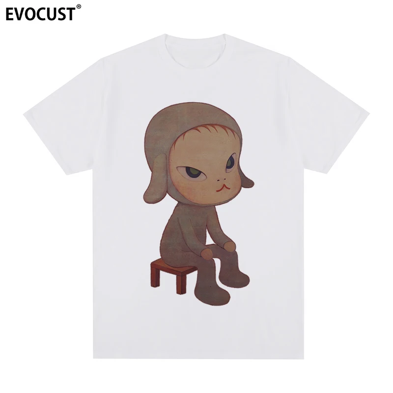 Футболка Yoshitomo мужская хлопковая, без сна, с мультяшным рисунком ночного сиденья, новая рубашка, топы для женщин