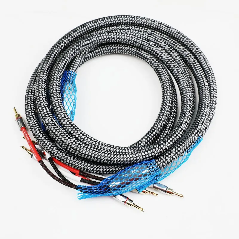 1 pair of K34 gold-plated banana plug speaker cables