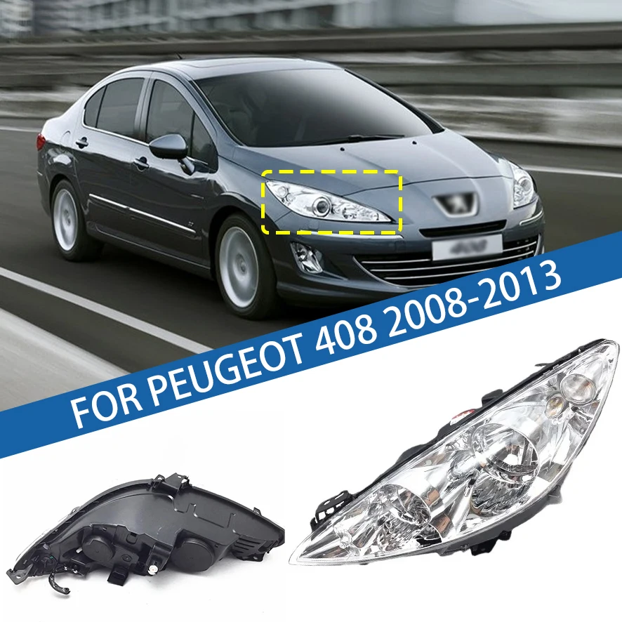

For Peugeot 408 2008 2009 2010 2011 2012 2013 Front Bumper Head Light Headlamp Driving Headlight Turn Signal Light