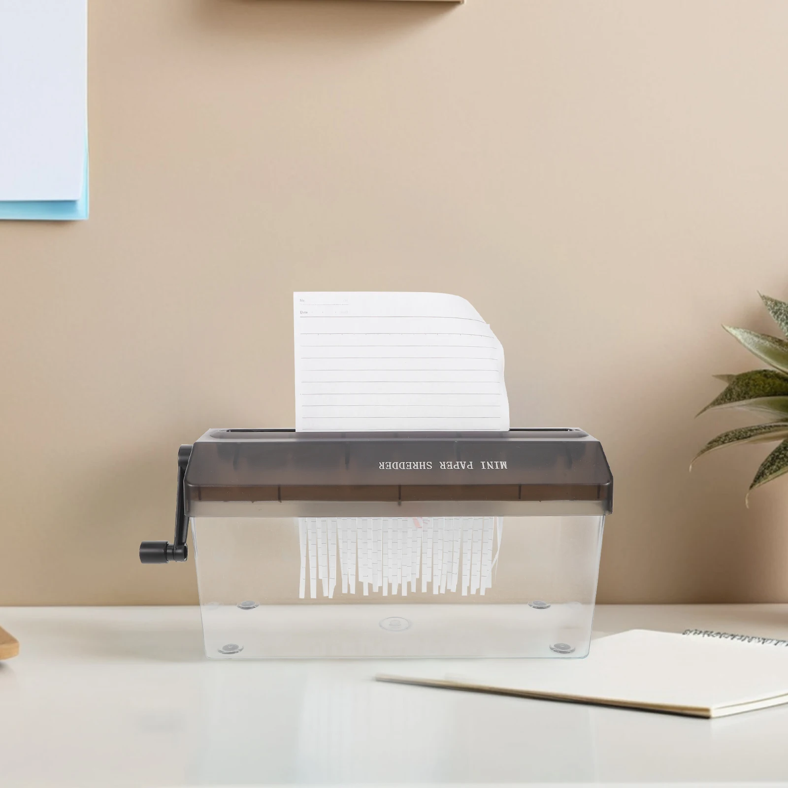 ماكينة تقطيع المستندات المحمولة الورقية المدمجة اليدوية للمكتب المنزلي مقاس A4، ماكينة تقطيع الأمان
