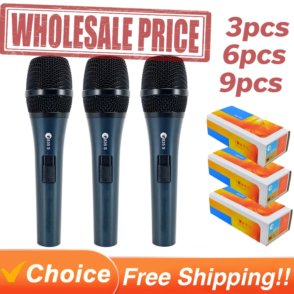 E835S microphone wired dynamic cardioid vocal microfone e835s Transmitter Recording mic for karaoke Stage singing gaming