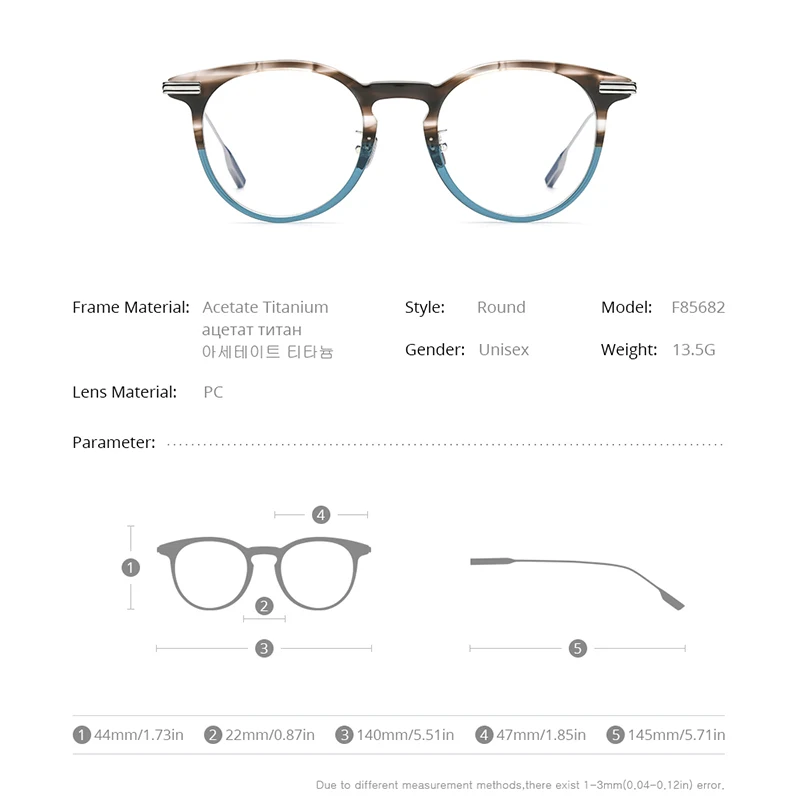 FONEX Acetate Titanium Glasses Frame Women New Brand Design Vintage Retro Round Eyeglasses Men Spectacles Japanese Eyewear 85682 - Image 5