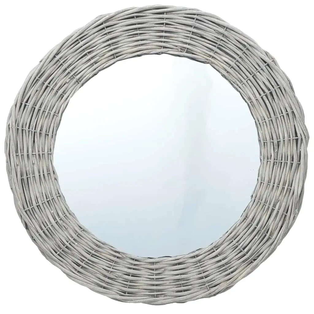 

31.5-Inch Wicker Mirror - Stylish Decorative Accent for Home & Garden