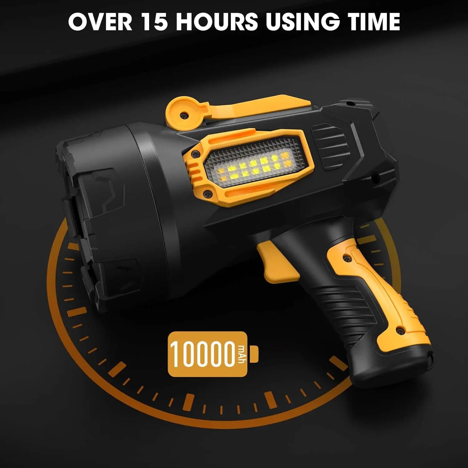 مصباح يدوي كشاف 99000 لومن قابل لإعادة الشحن، مصباح COB LED محمول باليد للتخييم والقوارب