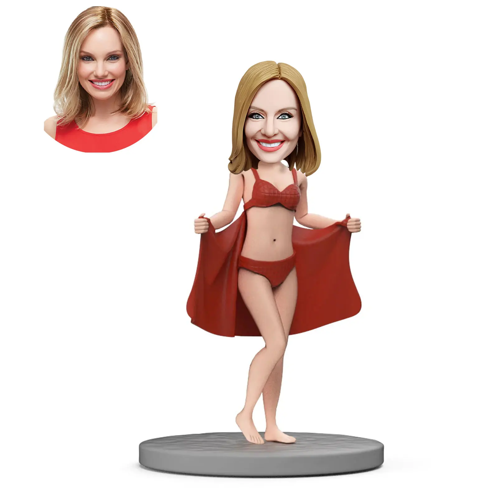 

Valentine's Day Gifts Humorous Sexy Female Stripper Custom Bobblehead With Engraved Text