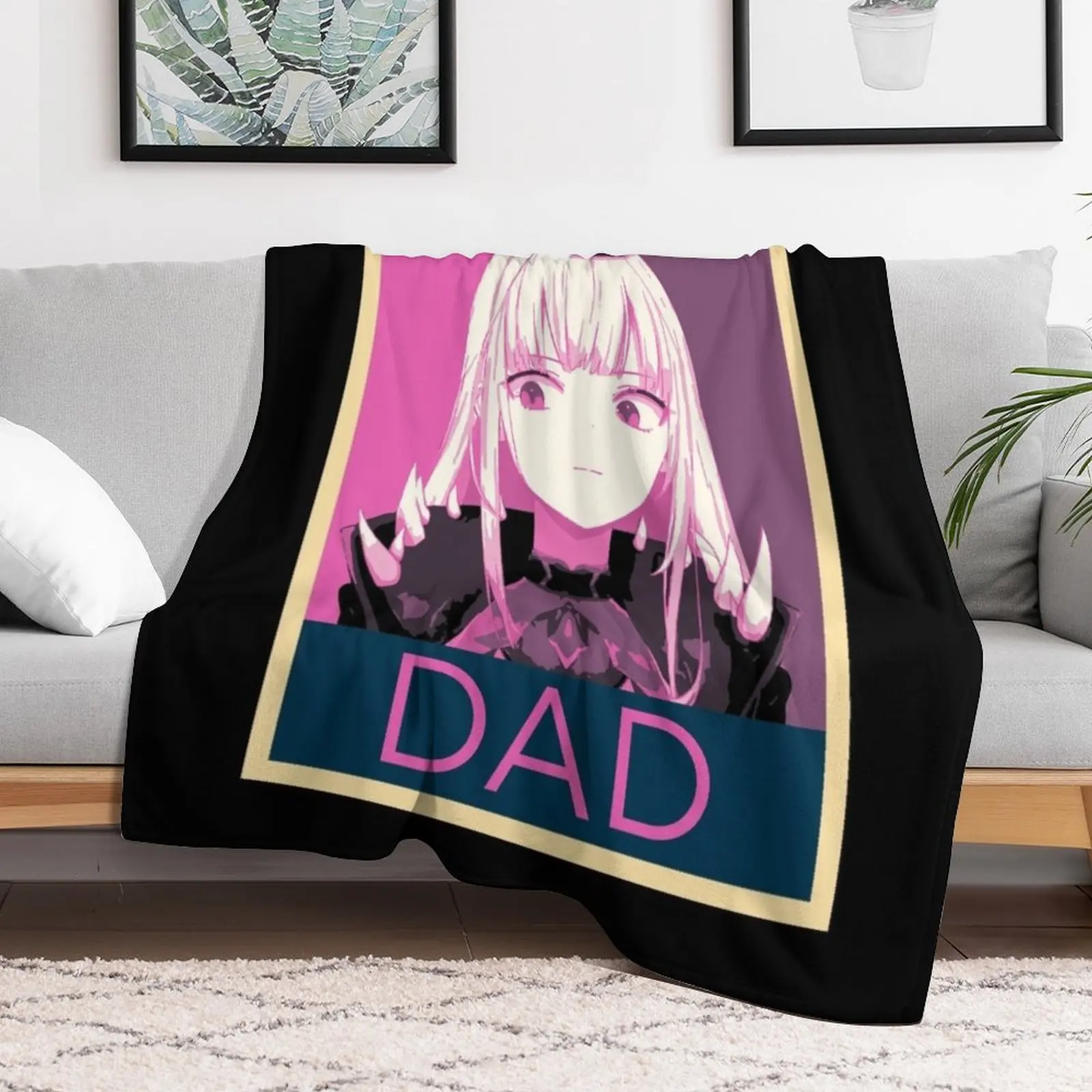 Hololive EN Calliope Mori Dad Posterized Throw Blanket For Sofa Thin Bed Blankets