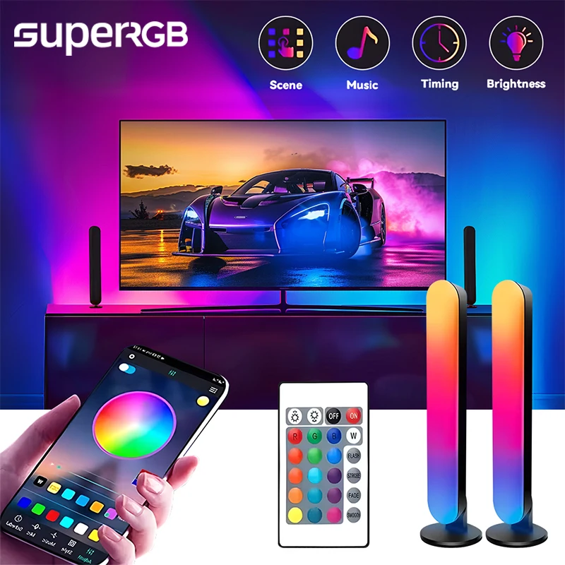 

RGB Pickup Light Music Rhythm Lights Smart APP Color Changing Light Bar Desktop Christmas Decoration Atmosphere Light Strips