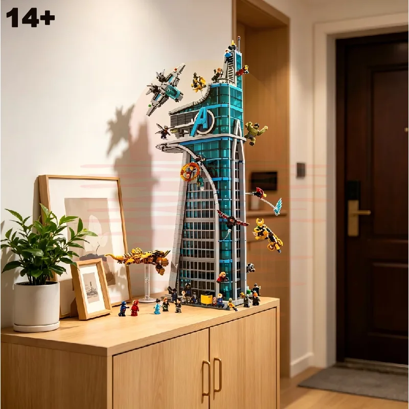 

Hottest 5201pcs Large Hero Tower Building Blocks Set Grand Tall Shape Home Desktop