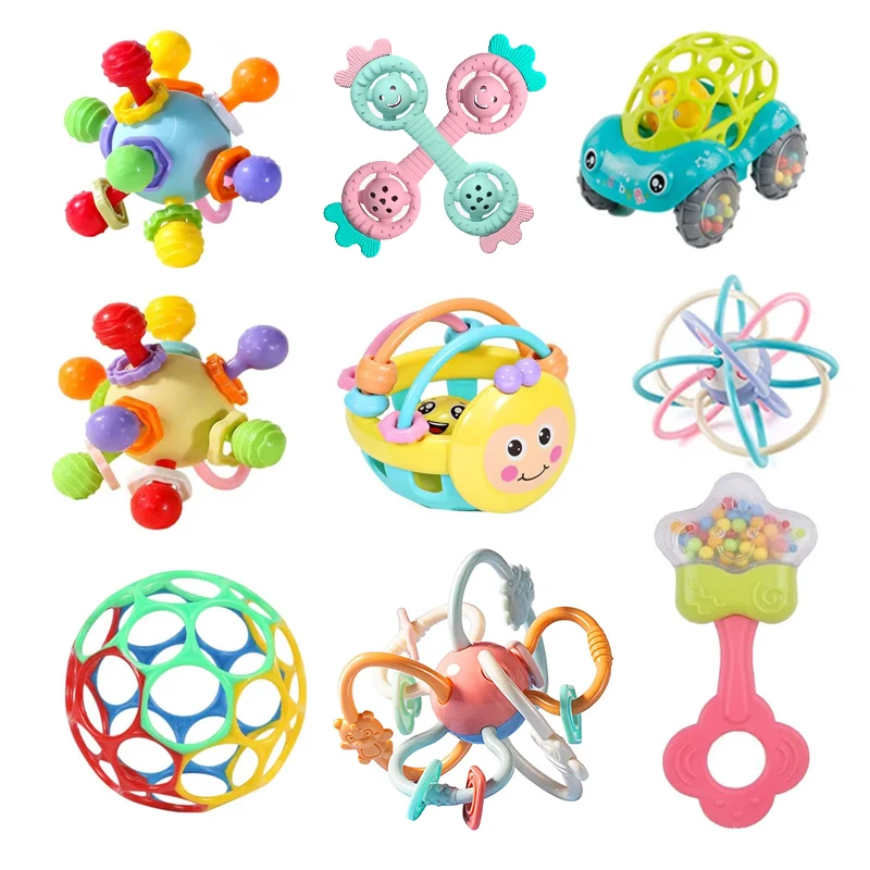 

Educational Rattle Baby Toys 0 12 Months BPA Free Newborn Baby Teether For Teeth Montessori Rattle Toys For Babies