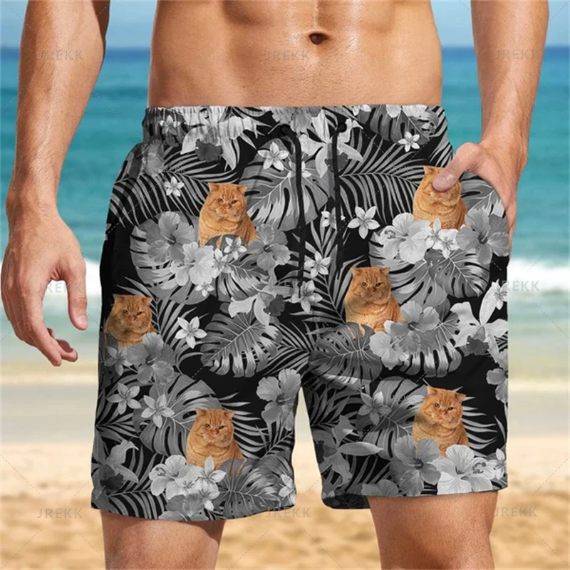 Hawaiian 3D Customized Faces Print Beach Shorts For Men Cool Streetwear Design Styles Board Shorts Kid Fashion Swimming Trunks