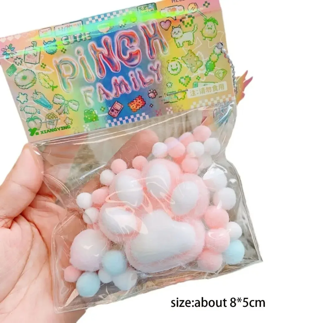 لعبة Galaxy Cat Paw Squeeze - لعبة تخفيف الضغط الناعمة اللامعة هدية كاواي فيدجيت #4