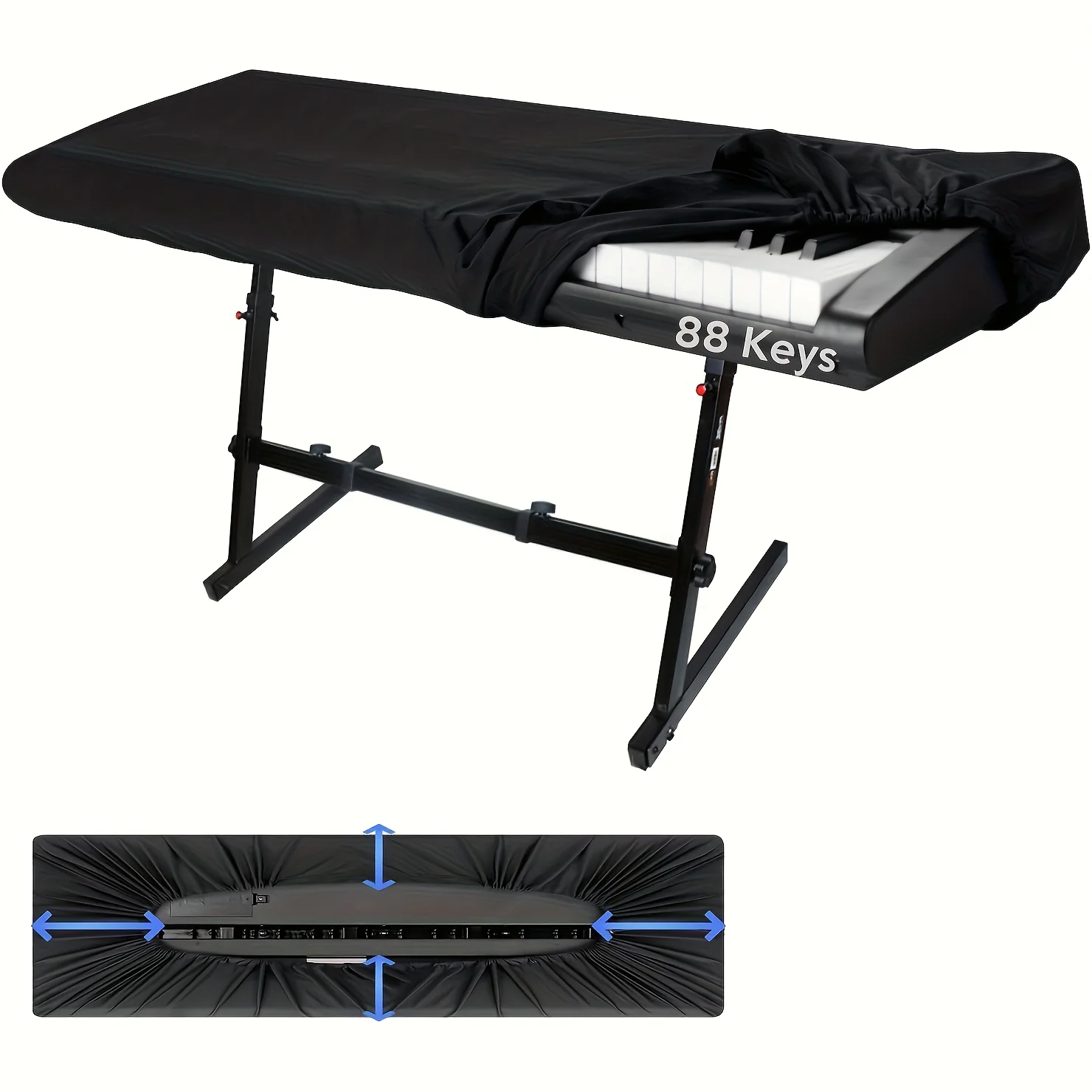Heavy-Duty Piano Keyboard Cover, Dustproof & Grime Resistant, Pet & Scratch Resistant, Easy to Clean, Ideal for Home Use
