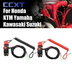 Motorcycle ATV Engine Kill Stop Switch Boat Outboard Engine Motor Kill Stop Switch Safety Lanyard For Kawasaki KTM Honda Yamaha