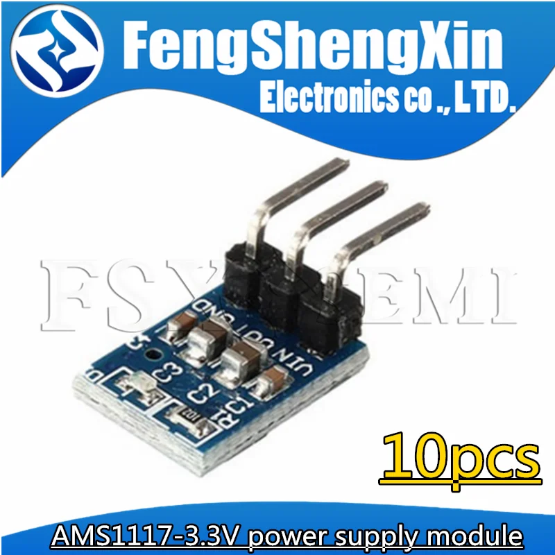 10pcs AMS1117-3.3 Power supply module 3.3V power supply module LDO 800MA micro 3 pins