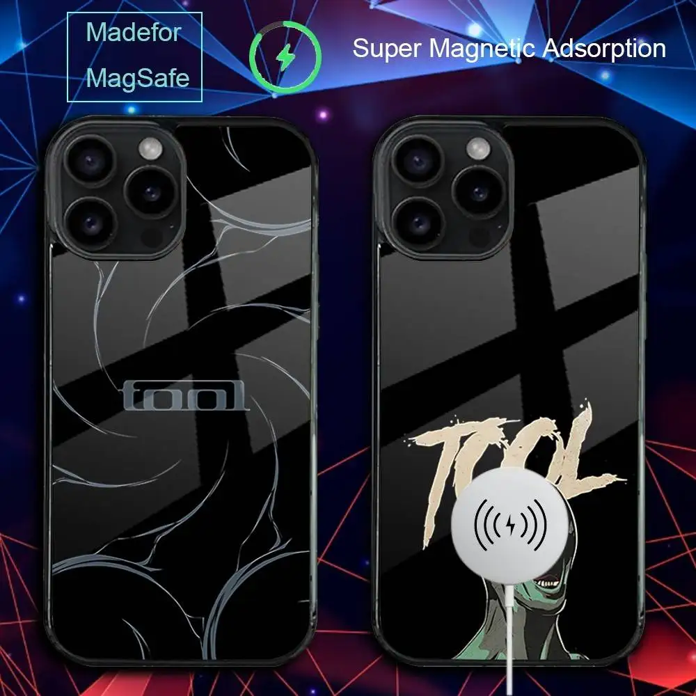 

T-Tool Band Rock Music Phone Case For iPhone 17,16,15,14,13,12,11,Pro,Max,Plus,Mini,SE4,E Magnetic Magsafe Wireless Charging