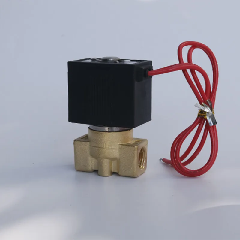 Small Direct-acting Two-way Solenoid Valve 1/4 Water Valve VX 2120-08 Valve, Plastic Seal Waterproof Zero Pressure AC220V DC24V