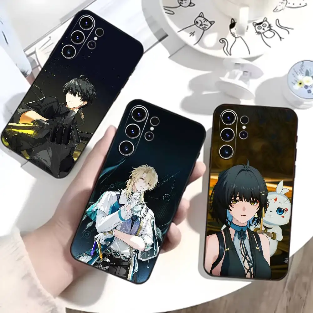 E-Wuthering Waves Phone Case For Samsung S26,S25,S24,S23,S22,S21,S20,Ultra,Plus,FE Black Soft Cover