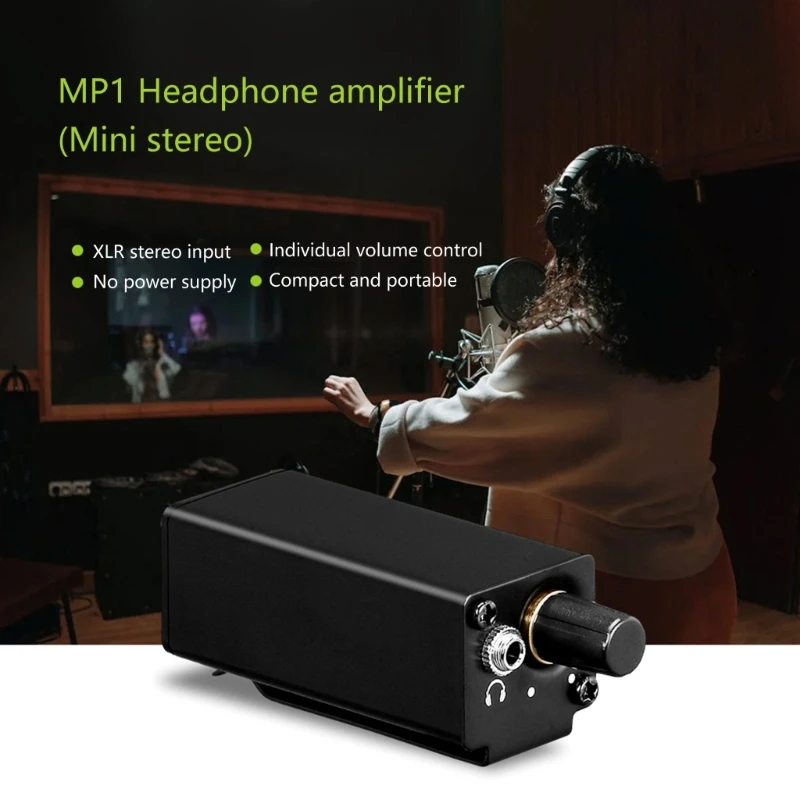 

Portable Headphone Amplifier With Double TRS Inputs, In-Ear Monitors Amplifier Amplifier for In Ear Monitoring