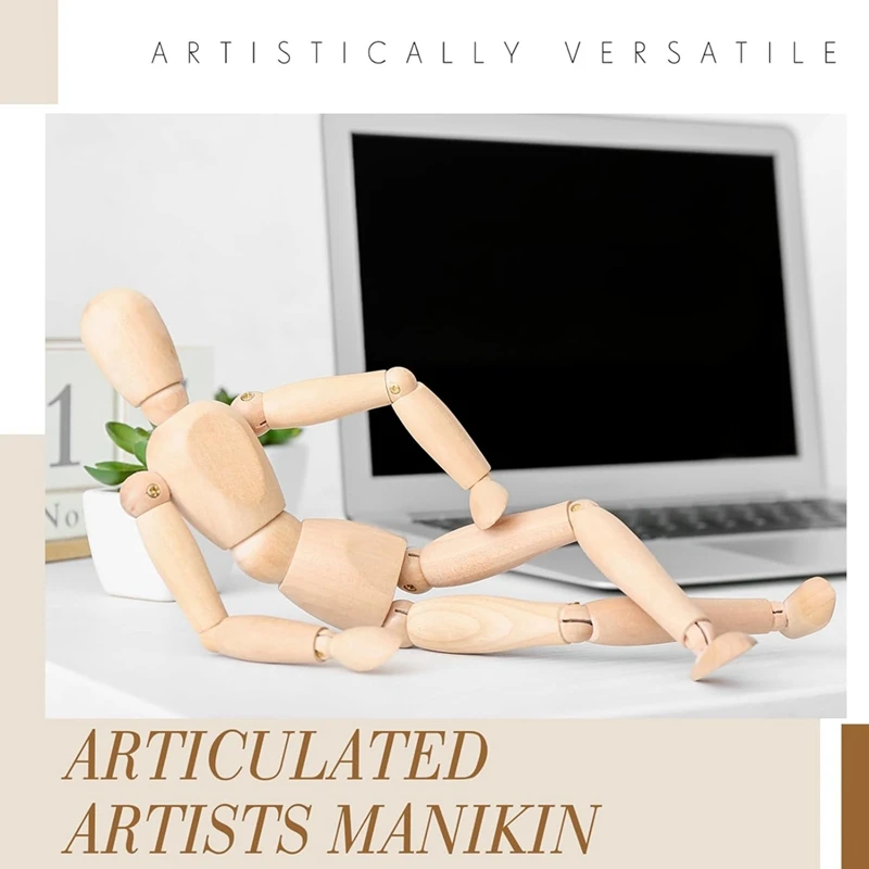 شكل مانيكان خشبي يمكن حمله ، نموذج بشري خشبي ، رسم للرسم ، الرسم ، ديكور مكتب عيد الميلاد ، 4 *