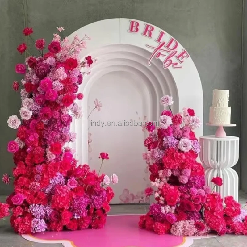 Acrylic Stand Wedding Flower Arch Corrugated Wedding Background Stage Decoration Events and Parties