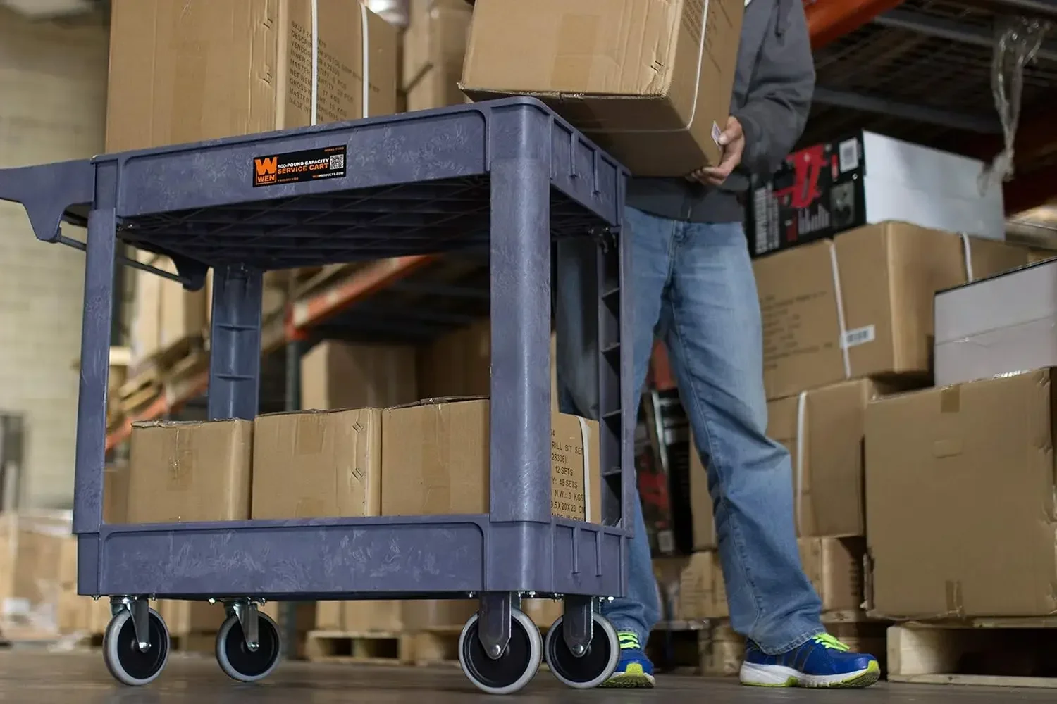 Servicewagen, capaciteit van 500 pond, 40 x 17 inch