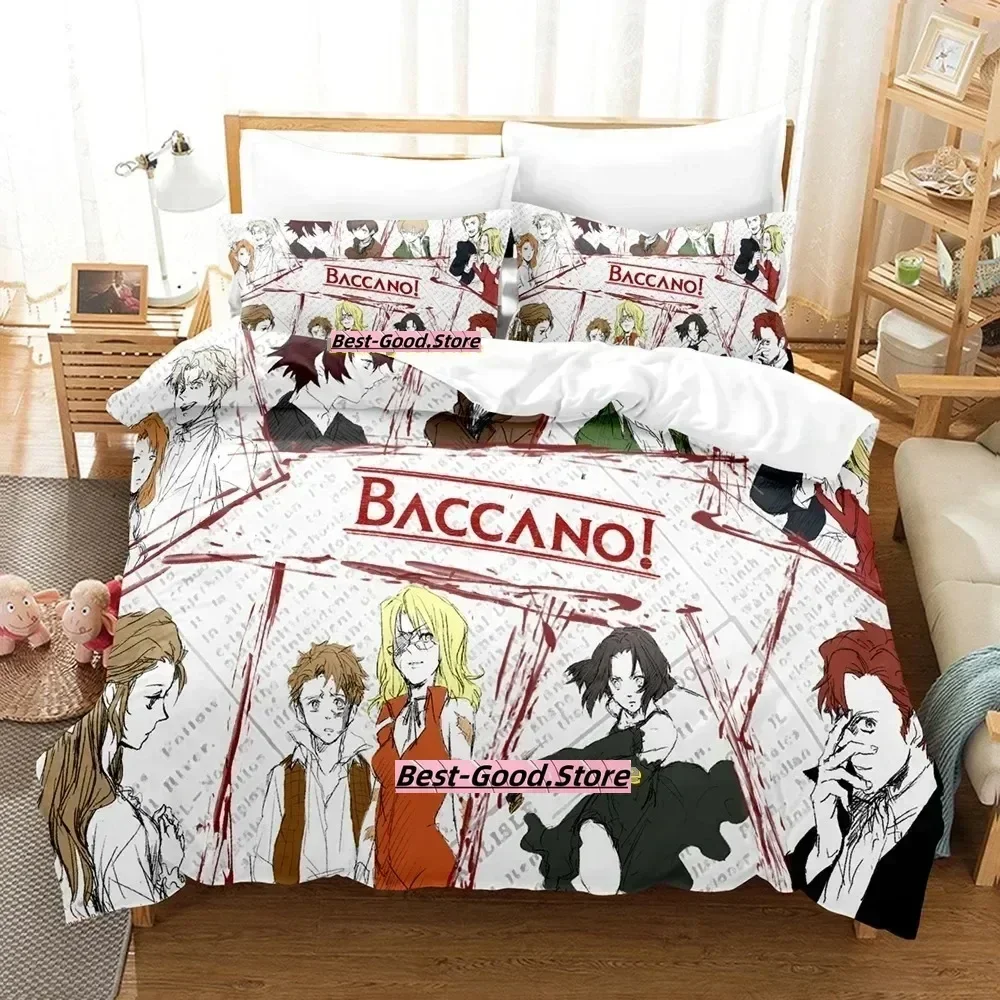 

Baccano! Bedding Set Duvet Cover Sheet Printed Bed Set Pillowcase Bed Full Queen King Size Comforter Bedroom