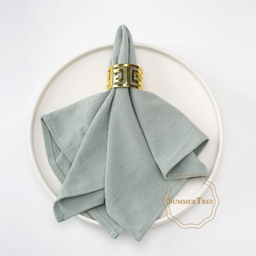 

24pcs 40cm x 40cm Cloth Napkins Washable Reusable Bulk Plain Cotton Table Napkin for Home Kitchen Dinner Wedding Decoration