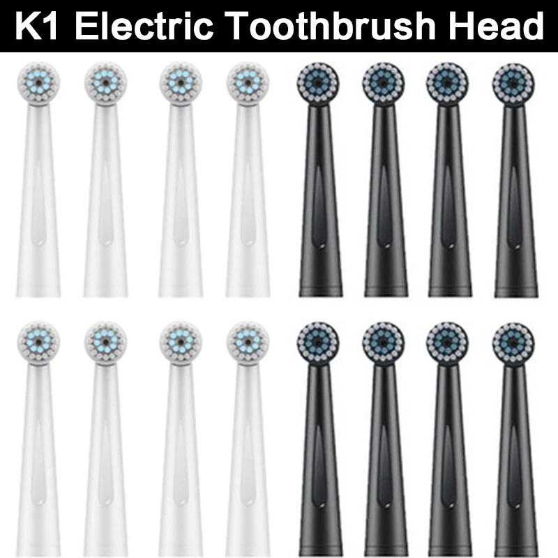 K1 Electric Toothbrush Replacement Head Soft Bristles Brush Head 4/20 Pcs Rechargeable Rotary Toothbrush Oral Cleaning Tool