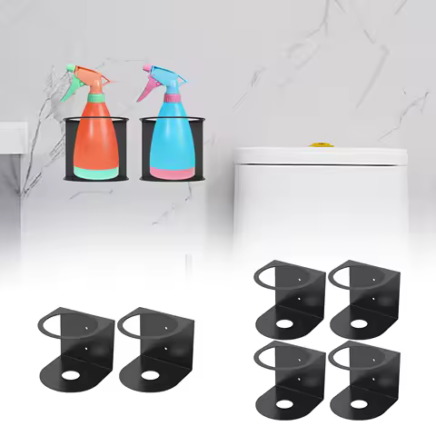 2/4Pcs Spray Bottle Holder Metal Wall Mounted Can Rack Spray Bottle Holder Easy to Organize and Store Spray Can Rack for Kitchen