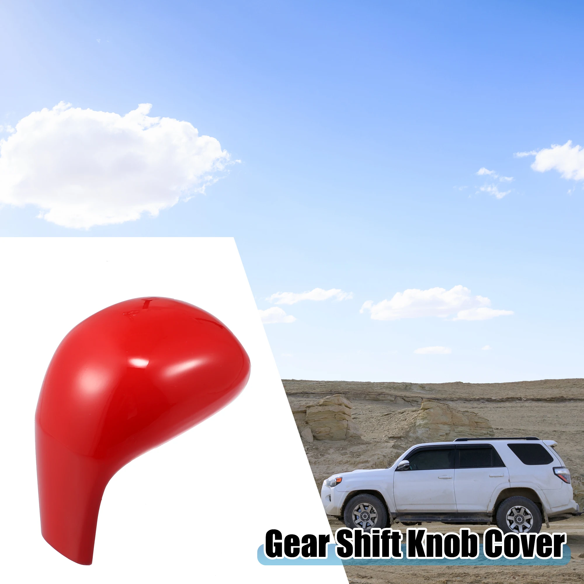 

UXCELL Car Gear Shift Lever Cover Shifter Head Protector Trim for Toyota Tacoma Red