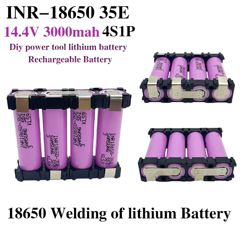 2S1P 3S1P 3S2P 4S1P 4S2P 5S2P 18650 battery pack customization 18650 battery welding 3000mAh/6000mAh battery pack 12.6V to 14.4V