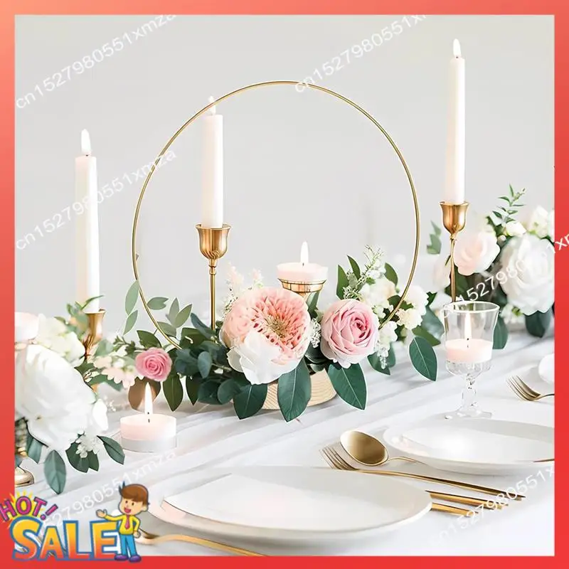 

ABCL 25 шт. 12-дюймовые цветочные обручи с подставкой для свадебного приема, центральные детали стола «сделай сам», настенные поделки