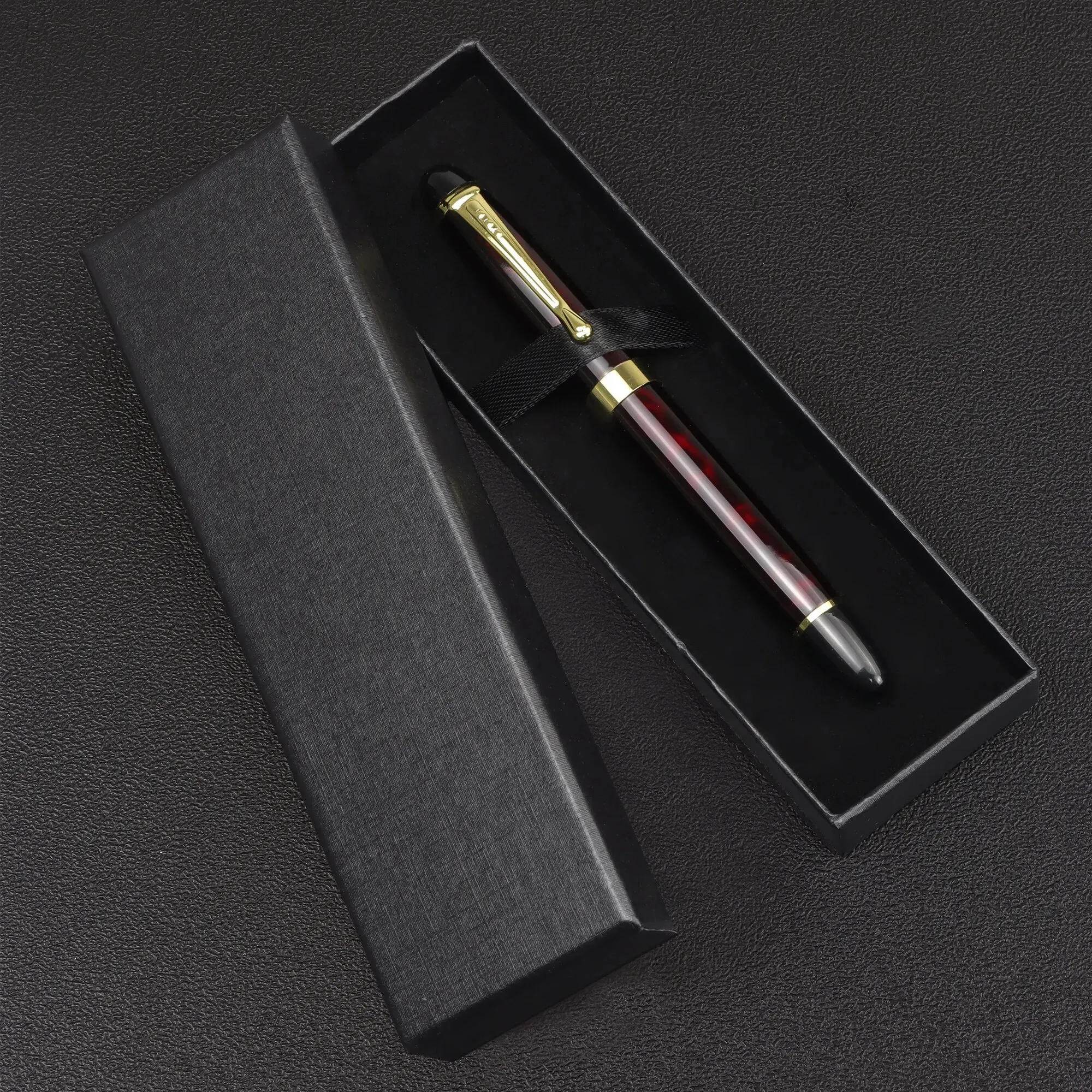 1 Of Premium Marble Pattern Fountain Pen Set - Exquisite Design, High Quality, Luxury Choice, Metal Pen