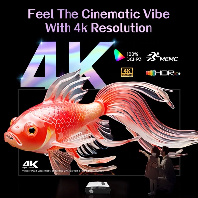 مصنع OEM/ODM الذكية أندرويد واي فاي 4K العارض فيديو المسرح المنزلي 1080P LED LCD العارض للجوال و PS5