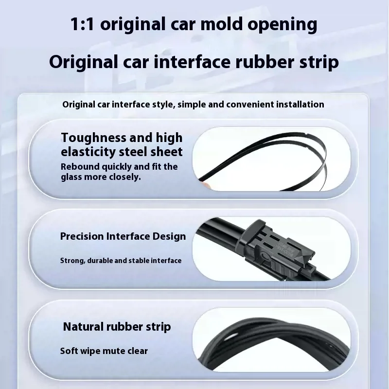 Rubber Car Wiper Blades for Ford Focus C-Max MK1 / C-Max MPV MK1 2003-2010 Windshield Wipers Rubber Car Accessories 2010