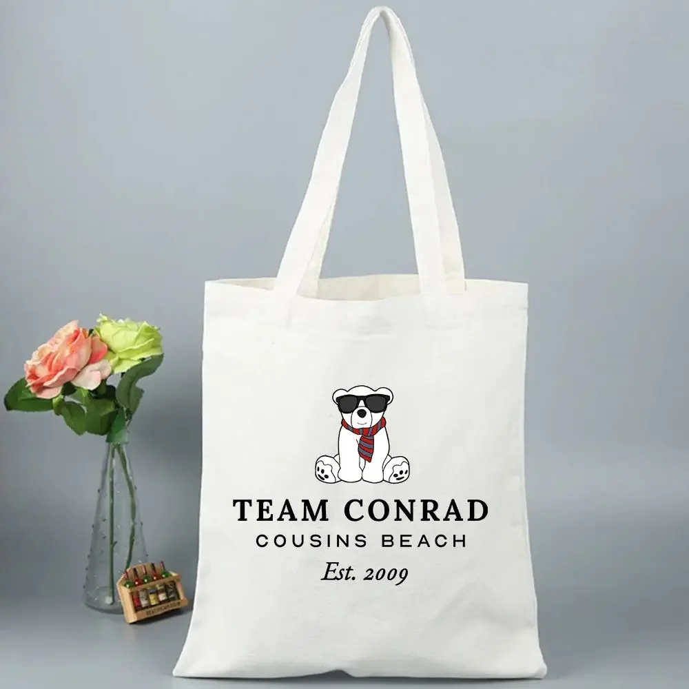 25 Bear Top Fashion Shoulder Tote Bags The Summer I Turned Pretty Shopping Bag Team Conrad Junior Mint Bear Canvas Shopper Bag